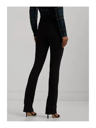 Polo Ralph Lauren Belt-loops Flared Trousers In Black