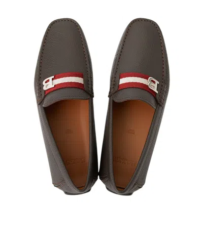 Bally Round-toe Loafers In Gray