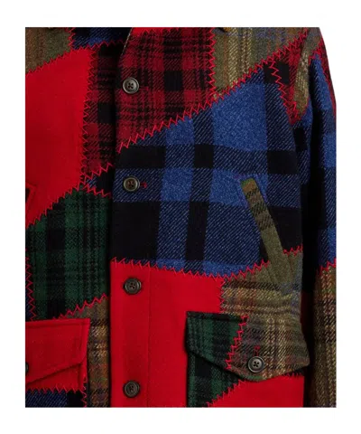 Polo Ralph Lauren Patchwork Wool-blend Jacket In Multi