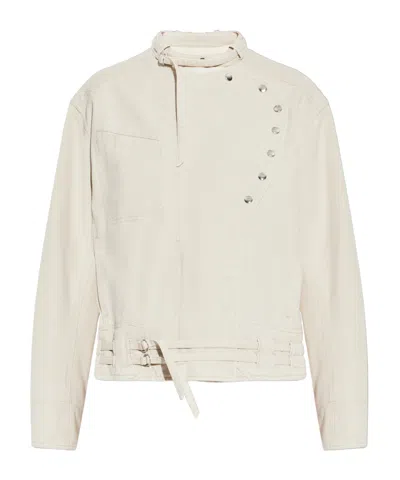 Isabel Marant Timea Buttoned-belted Jacket In White