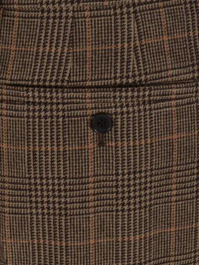 Saint Laurent Casual Pants With Belt Loops In Brown