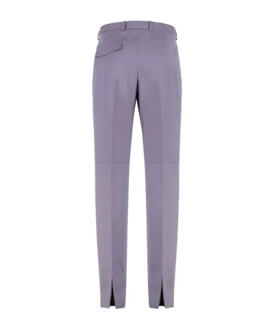Gucci Trousers In Dry Wool Gabardine In Purple