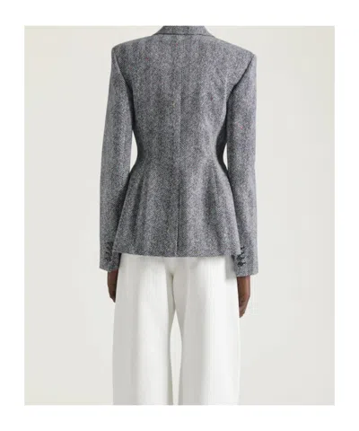 Givenchy Single-breasted Jacket In Cotton Herringbone In Multi