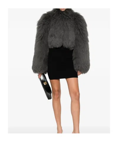 Alaïa Long Sleeve Jacket In Gray