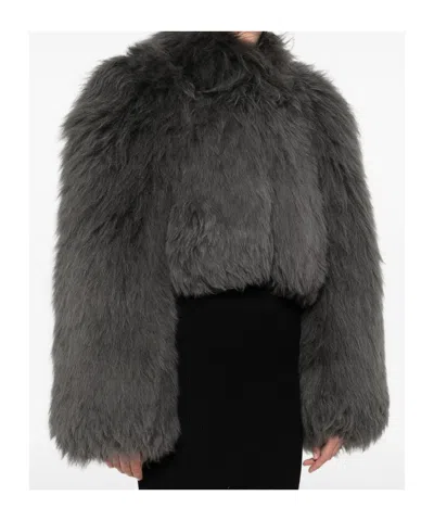 Alaïa Long Sleeve Jacket In Gray