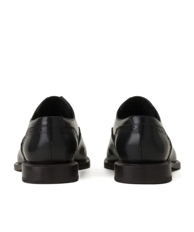 Lanvin Brogue Oxford Shoe In Shiny Leather In Black