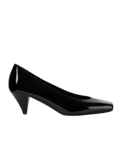 Givenchy Sliced Square Pumps In Patent Leather In Black