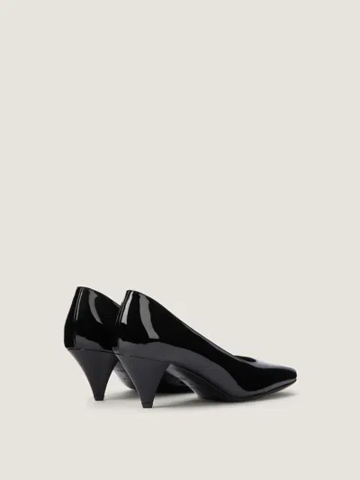 Givenchy Sliced Square Pumps In Patent Leather In Black