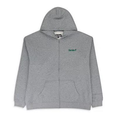 Sinclair Heather Grey Zip Up Essential Hoodie In Gray