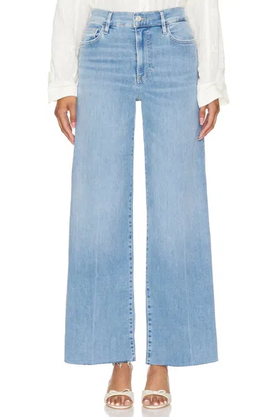Frame Le Slim Palazzo Raw Fray Jean In Clearwater In Blue