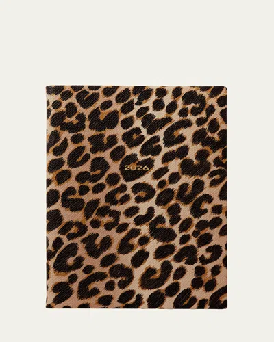 Smythson Panama 2026 Leopard-printed Leather Soho Weekly Diary In Animal Print