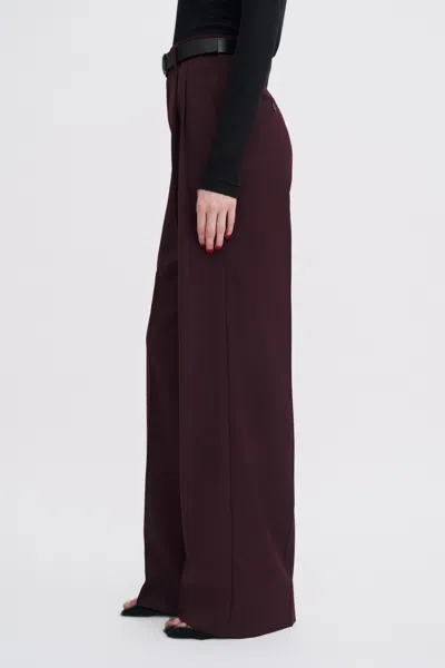 Filippa K Darcey Wool Trousers In Burgundy