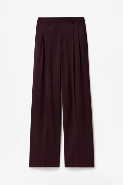 Filippa K Darcey Wool Trousers In Burgundy