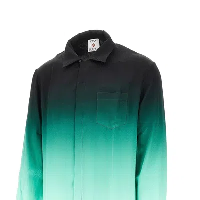 Casablanca 'ping Pong' Jacquard Silk Shirt In Multi