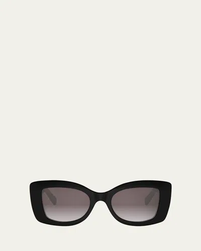 Celine 3 Dots Acetate Butterfly Sunglasses In Black