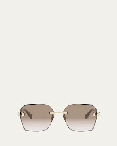 Bvlgari Serpenti Forever Metal Square Sunglasses In Multi