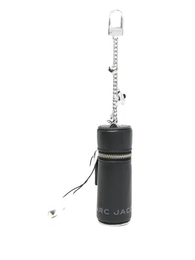 Marc Jacobs Chain Charm Keyring Lipstick Case In Black