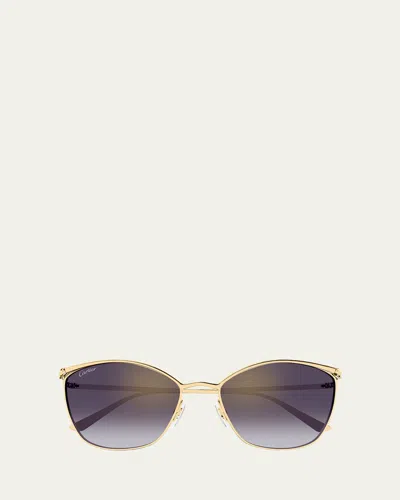 Cartier Full Frame Sunglasses In Gold