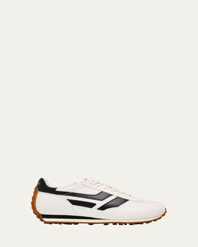 Tom Ford Low-profile White Sneakers With Black Leather Accents In White