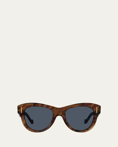 Loewe Anagram Acetate Butterfly Sunglasses In Multi
