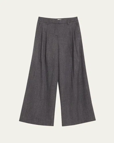 Twp Next Didi Stretch Wool Wide-leg Trousers In Gray