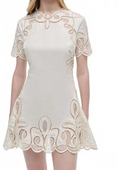 Simkhai Morrigan Linen Mini Dress In White In White