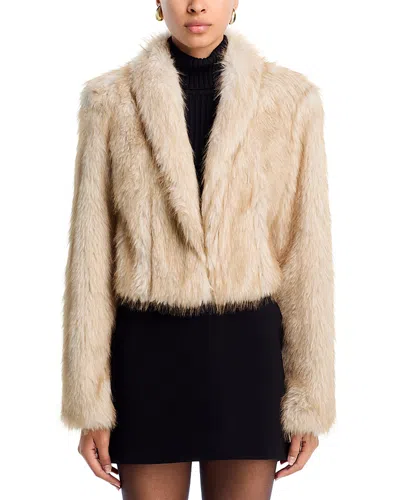 Nonchalant Label Uma Faux Fur Jacket In Neutral