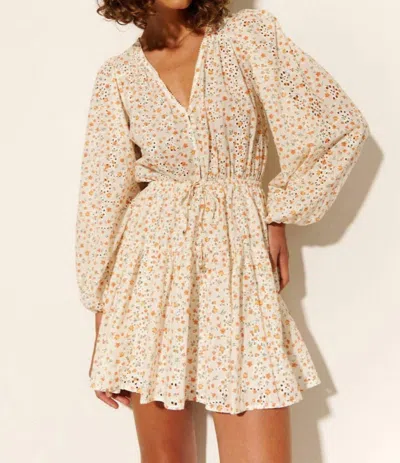 Kivari Lucie Mini Dress In Orange In Multi