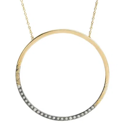 Kate Maller Jewelry Women's Circle Sunshine Necklace In Gold In Gold