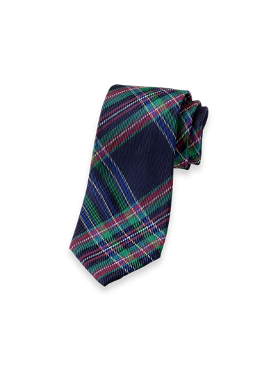 Paul Fredrick Tartan Plaid Woven Silk Tie In Multi