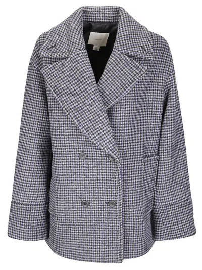 Calvin Klein Double-breasted Tailored Pea Coat In Gray