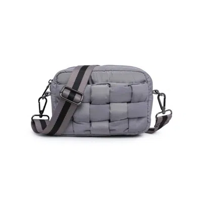 Sol And Selene Women's Woven Crossbody Bag In Grey In Gray