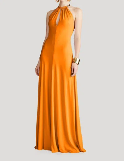 Halston Heritage Women's Oriana Gown In Orange Pepper In Red