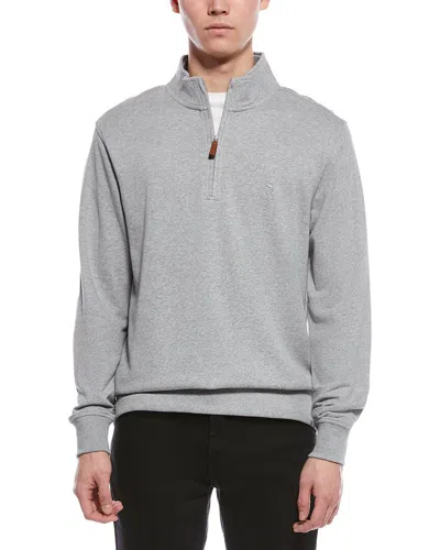 Tailorbyrd French Terry 1/2-zip Pullover In Gray