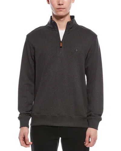 Tailorbyrd French Terry 1/2-zip Pullover In Black