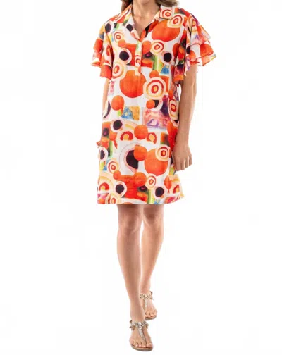 Lior Ace Dress In Orange In Multi