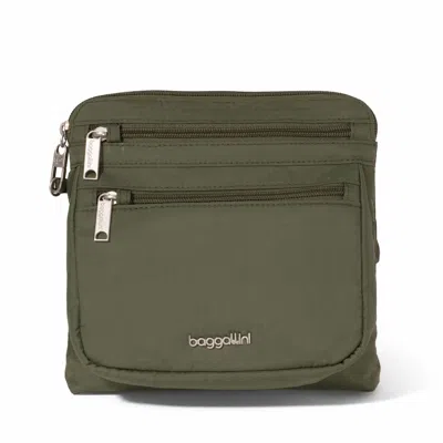 Baggallini Securtex Anti-theft Crossbody Bag In Green