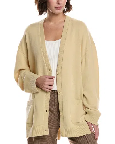 Michael Kors Collection Cashmere Oversized Cardigan In Neutral