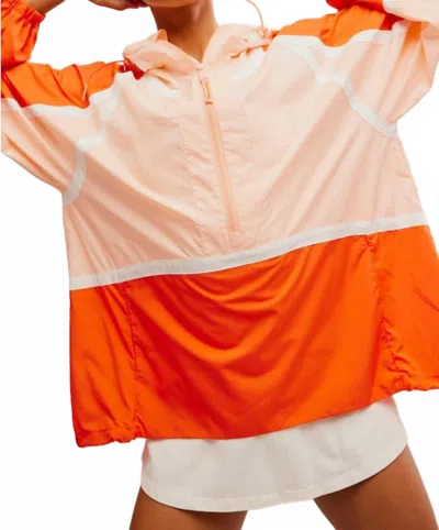 Free People Like The Wind Colorblock Jacket In Peach Combo In Multi