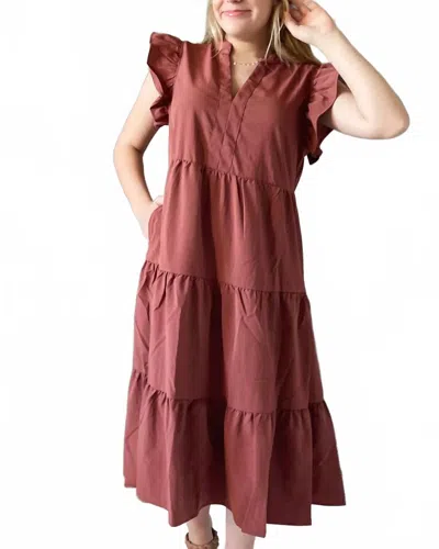 Entro Cinnamon Comfort Dress In Brown In Brown