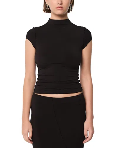 The Line By K Reese Short Sleeved Top In Black
