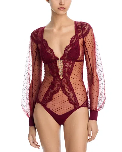 Thistle And Spire Constellation Bodysuit In Burgundy