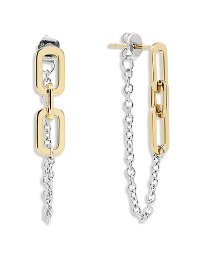 Shashi Kelly Link & Chain Front To Back Earrings In Gold