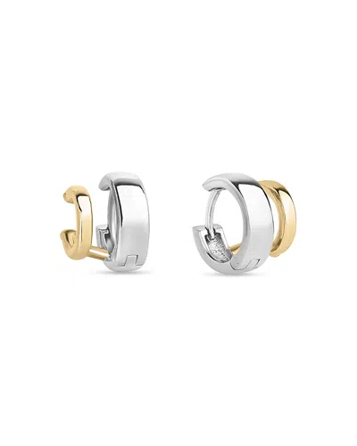 Shashi Katerina Double Row Hoop Earrings In Gold
