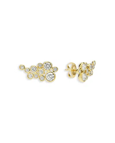 Lagos 18k Yellow Gold Fizz Diamond Bezel Grape Cluster Stud Earrings In Gold