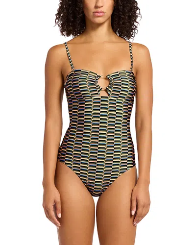 Jets Bandeau One Piece Swimsuit In Multi