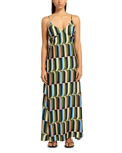 Jets Slip Maxi Cover Up Dress In Multi