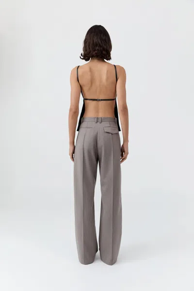 St Agni Lambskin Square-neck Camisole In Black