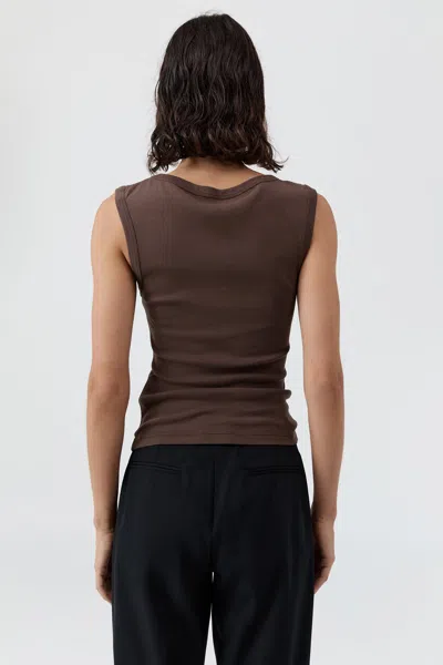 St Agni Organic Cotton 90s Top In Brown