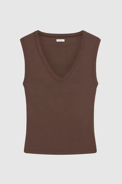 St Agni Organic Cotton 90s Top In Brown